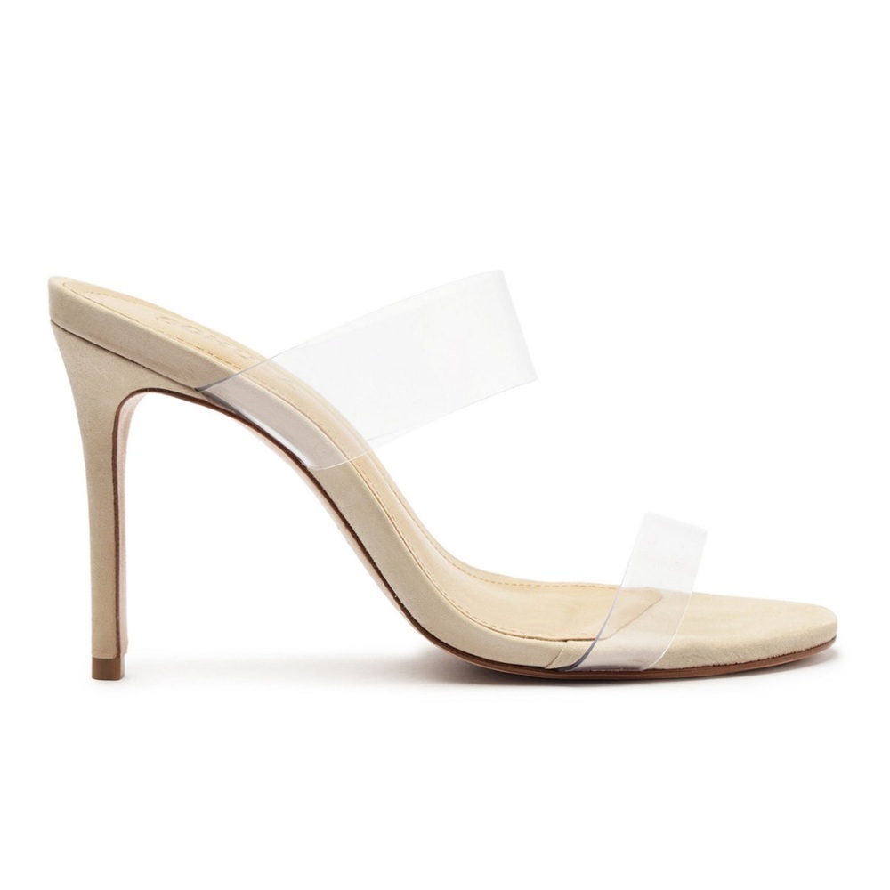 Schutz - Ariella High Stiletto Sandals (Transparent/Eggshell)